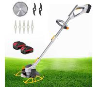 Decespugliatore Elettrico A Batteria, Decespugliatore Elettrico Ricaricabile, Decespugliatore Bordatore Leggero, 2000W, Testa Taglio A 90°, Facile Usare, Per Bordature Prato E Terreni Agricoli 21A
