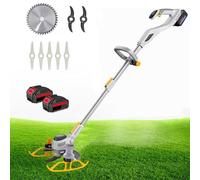Decespugliatore Elettrico A Batteria, Decespugliatore Elettrico Ricaricabile, Decespugliatore Bordatore Leggero, 2000W, Testa Taglio A 90°, Facile Usare, Per Bordature Prato E Terreni Agricoli 21B
