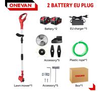 Decespugliatore Elettrico a Batteria Litio Tagliaerba Tagliabordi Rasaerba