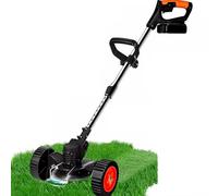 Decespugliatore Elettrico con Ruote e Due Batterie 48V Ricaricabili Lame Versatili e Manico Regolabile Tagliabordi Senza Fili