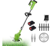 DECESPUGLIATORE ELETTRICO DOPPIA BATTERIA 12V TAGLIAERBA GIARDINO 1800W BV