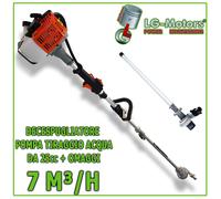 Decespugliatore MOTO POMPA TIRAGGIO ACQUA 25cc con motore a scoppio 2t 7000 L/H