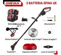 Decespugliatore Portatile Elettrico a Batteria Tagliaerba Tagliabordi Giardino