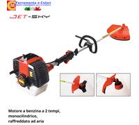 Decespugliatore Tagliabordi a Scoppio 2 Tempi Benzina 41,5cc J-SKY Disco Metallo