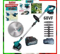 Decespugliatore Tagliabordi Tagliaerba Elettrico Batteria 2 Batterie 68vf 800W
