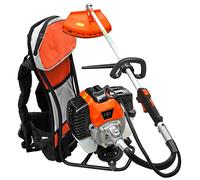 AMC Decespugliatore a zaino 2 in 1 52cc motore 2 tempi testina doppio filo 2mm disco 3 denti