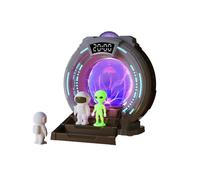 Dechoga Portal - Lampada per proiettore con effetto luminoso di una sfera elettrica statica, Bluetooth, rumore bianco, 2 astronauti, 1 luce notturna aliena, orologio HD