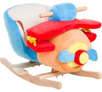 DecHome Aeroplano A Dondolo Peluche Morbido Imbottito e Legno Massello - 330066