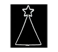 Decorazione albero di natale 60x89 cm con flex neon bianco 360 led bifacciale