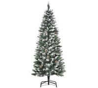DecHome Albero di Natale Innevato 150 cm con 464 Rami e 28 Pigne