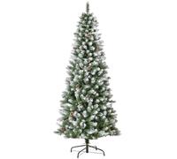 DecHome Albero di Natale Innevato 180 cm con 630 Rami e 37 Pigne