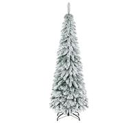 DecHome Albero di Natale Innevato 180 con 523 Rami e Base Acciaio per Interni