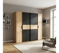 DecHome - Armadio camera letto Guardaroba 4 ante battenti con Asta Appendiabiti Dimensioni 200,1x61,2x190,5 cm colore Rovere