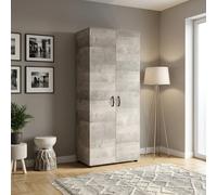 DecHome Armadio Guardaroba 2 ante battenti 80x52x205 cm Rovere platino