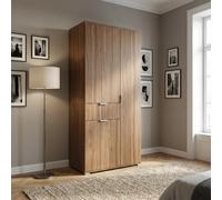 DecHome Armadio Guardaroba 3 ante battenti 75x38x174 cm Marrone