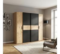 DecHome Armadio Guardaroba 4 ante battenti con Asta Appendiabiti Dimensioni 200,1x61,2x190,5 cm colore Rovere - Teodoro