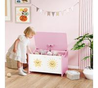 DecHome Baule Portagiochi per Bambini per Giocattoli e Vestiti 60x37x39 cm Rosa