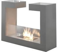 DecHome Camino a Bioetanolo In Acciaio Inossidabile con 1 Serbatoio 1.5 lt 78x25x58 Bianco - 8D0017
