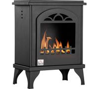 DecHome Camino Bioetanolo in Metallo da 3h di Combustione con Serbatoio da 1.5L e Copertura 25mq 41x25x54 cm Nero 329V00