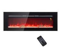 DecHome Camino Elettrico 1800W Regolabile con Telecomando Nero 182BKS399
