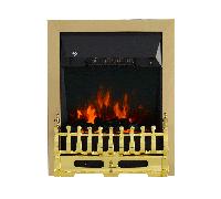 DecHome Camino Elettrico Da Incasso o Da Terra 2000W Oro 48x19x59cm - 8D0043
