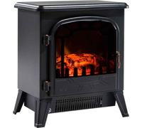 DecHome Camino Elettrico Da Terra Effetto Fiamma 1800W Nero 844DH69