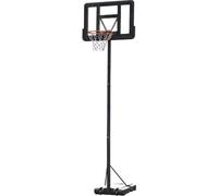 DecHome Canestro Basket Altezza Regolabile 231-305cm Base PVC Trasparente -Nero