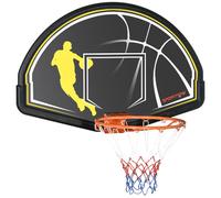 DecHome Canestro Basket Bambini Adulti 110x90x70 cm Nero Giallo
