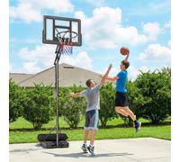 DecHome Canestro Basket con Altezza Regolabile 235-305 cm con Rotelle Nero