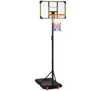 DecHome Canestro Basket per Bambini 6-14 Anni Altezza Regolabile Giallo YLJ38C