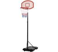 DecHome Canestro Basket Regolabile 5 Livelli 215cm Metallo Ruote Nero 20ekA61