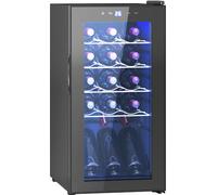 DecHome Cantinetta Vino Frigo per 15 Bottiglie Capacit 44L con Controllo Temperatura e Ripiani Regolabili colore Nero - U7000BK