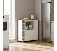 DecHome Carrello Cucina Isola Mobile 75x39,5x88 cm Bianco