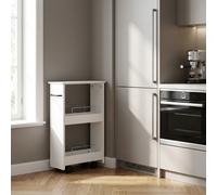 DecHome Carrello Cucina Salvaspazio in Plastica 42,5x20,3x66,7 cm Bianco