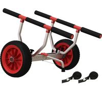 DecHome Carrello per Kayak e SUP con Larghezza Regolabile in Alluminio Ruote Ø25 cm Max 100 kg colore Nero - U5311BK