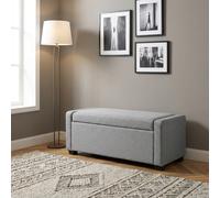 DecHome Cassapanca in Tessuto Panca contenitore 120x50x44 cm Grigio