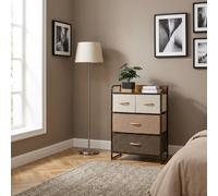 Cassettiera Camera da Letto 4 Cassetti Legno 58x29x78,5 Multicolore DecHome