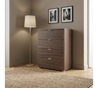 DecHome Cassettiera Camera da Letto 4 Cassetti Legno 60x38x85 Marrone MR805066
