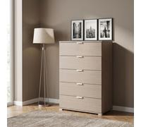 Cassettiera Camera da Letto 5 Cassetti Legno 75x38x103 Rovere DecHome