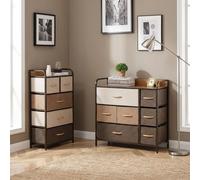 DecHome Cassettiera Camera da Letto 7 Cassetti Legno 80x29x78,5 Multicolore