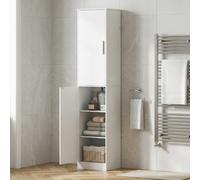 DecHome Colonna Bagno 2 Ante Moderno Dimensioni 40x35x180 cm colore Bianco
