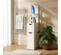 DecHome Colonna Bagno Salvaspazio 2 Cassetti 1 Ripiano 20x45x115 cm Bianco