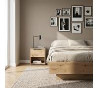 Composad | Comodino della Linea ESPRESSO con 1 Cassetto e 1 Vano, Cassettiera Ufficio Versatile, Mobiletto Contenitore, Salva spazio, (LxAxP): 38x44x35.4 cm, Rovere Oak Mielato, Made In Italy