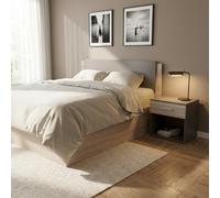 DecHome Comodino 1 Cassetto e 1 Vano Giorno in Legno 44,5x35x43,5 Olmo