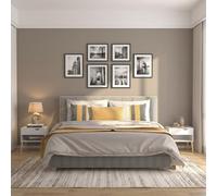 DecHome Comodino 1 Cassetto e 1 Vano Set 2 Comodini Legno 50x39x51 Rovere/Bianco