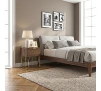 DecHome Comodino Camera da Letto 1 Cassetto Set 2 Comodini 39,5x41x49 Marrone