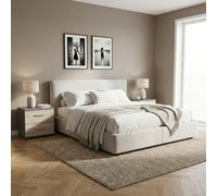 COMODINO MODERNO MOBILETTO CASSETTIERA CAMERA DA LETTO GRIGIO MARRONE MOD.ARES