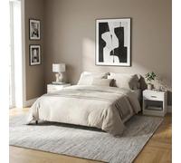 DecHome - Comodino Camera da Letto Moderno 1 Cassetto e 1 Vano Giorno Set 2 Comodini in Legno Dimensioni 39x28x41 Colore Bianco