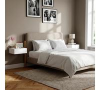 DecHome Comodino Camera da Letto Moderno Sospeso 1 Cassetto in Legno Dimensioni 40x30x15 colore Bianco