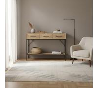 Consolle Ingresso 2 Ripiani e 3 Cassetti 110,50x40x76 h Nero Legno DecHome